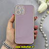 قاب گوشی iPhone 12 Pro آیفون طرح ژله ای مای کیس گلد لاین دور طلایی محافظ لنز دار بنفش کد 83267