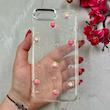 قاب گوشی iPhone 7 Plus / iPhone 8 Plus آیفون شفاف شاین لنز کرومی برجسته طرح توت فرنگی کد 86430