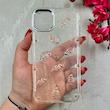 قاب گوشی iPhone 11 آیفون شفاف شاین لنز کرومی برجسته طرح مار رزگلد کد 86439