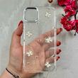 قاب گوشی iPhone 11 آیفون شفاف شاین لنز کرومی برجسته طرح پروانه کد 86444