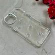 قاب گوشی iPhone 13 / iPhone 14 آیفون شفاف شاین لنز کرومی برجسته طرح پروانه کد 86454