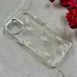 قاب گوشی iPhone 13 / iPhone 14 آیفون شفاف شاین لنز کرومی برجسته طرح مار نقره ای کد 86460