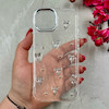 قاب گوشی iPhone 15 آیفون شفاف شاین لنز کرومی برجسته طرح پاپیون کد 86473