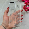 قاب گوشی iPhone 16 آیفون شفاف شاین لنز کرومی برجسته طرح مار خاکستری کد 86485