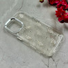 قاب گوشی iPhone 16 آیفون شفاف شاین لنز کرومی برجسته طرح مار نقره ای کد 86486