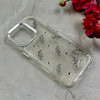 قاب گوشی iPhone 16 Pro آیفون شفاف شاین لنز کرومی برجسته طرح مار خاکستری کد 86495