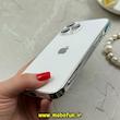 قاب گوشی iPhone 12 Pro Max آیفون مدل PVD اورجینال ضد خش پشت گلس شیشه ای ونیزکیس Veniz Case محافظ لنز دار سفید کد 84368
