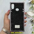 قاب گوشی Galaxy A10S سامسونگ صندوقی اورجینال شاین نگین سواروسکی پلاک آینه ای مشکی کد 86284