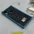 قاب گوشی Galaxy A10S سامسونگ صندوقی اورجینال شاین نگین سواروسکی پلاک آینه ای سرمه ای کد 86285