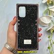 قاب گوشی Galaxy A13 4G / Galaxy A04S سامسونگ صندوقی اورجینال شاین نگین سواروسکی پلاک آینه ای مشکی کد 86287