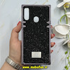 قاب گوشی Galaxy A20S سامسونگ صندوقی اورجینال شاین نگین سواروسکی پلاک آینه ای مشکی کد 86290