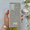 قاب گوشی Galaxy A23 سامسونگ صندوقی اورجینال شاین نگین سواروسکی پلاک آینه ای نقره ای کد 86300