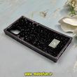 قاب گوشی Galaxy A31 سامسونگ صندوقی اورجینال شاین نگین سواروسکی پلاک آینه ای مشکی کد 86302