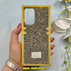 قاب گوشی Galaxy A33 سامسونگ صندوقی اورجینال شاین نگین سواروسکی پلاک آینه ای طلایی کد 86304