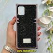 قاب گوشی Galaxy A51 سامسونگ صندوقی اورجینال شاین نگین سواروسکی پلاک آینه ای مشکی کد 86307