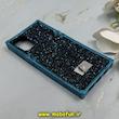 قاب گوشی Galaxy A71 سامسونگ صندوقی اورجینال شاین نگین سواروسکی پلاک آینه ای سرمه ای کد 86315