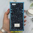قاب گوشی iPhone 6 / iPhone 6S آیفون صندوقی اورجینال شاین نگین سواروسکی پلاک آینه ای سرمه ای کد 86318