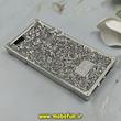 قاب گوشی iPhone 6 / iPhone 6S آیفون صندوقی اورجینال شاین نگین سواروسکی پلاک آینه ای نقره ای کد 86319