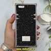 قاب گوشی iPhone 6 / iPhone 6S آیفون صندوقی اورجینال شاین نگین سواروسکی پلاک آینه ای مشکی کد 86321