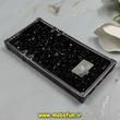 قاب گوشی iPhone 7 / iPhone 8 / iPhone SE 2020 / iPhone SE 2022 آیفون صندوقی اورجینال شاین نگین سواروسکی پلاک آینه ای مشکی کد 86322