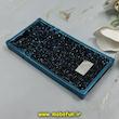 قاب گوشی iPhone 7 Plus / iPhone 8 Plus آیفون صندوقی اورجینال شاین نگین سواروسکی پلاک آینه ای سرمه ای کد 86324