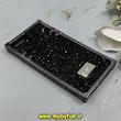 قاب گوشی iPhone 7 Plus / iPhone 8 Plus آیفون صندوقی اورجینال شاین نگین سواروسکی پلاک آینه ای مشکی کد 86325