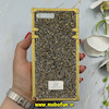 قاب گوشی iPhone 7 Plus / iPhone 8 Plus آیفون صندوقی اورجینال شاین نگین سواروسکی پلاک آینه ای طلایی کد 86326