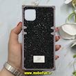 قاب گوشی iPhone 11 آیفون صندوقی اورجینال شاین نگین سواروسکی پلاک آینه ای مشکی کد 86328