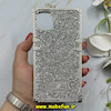 قاب گوشی iPhone 11 آیفون صندوقی اورجینال شاین نگین سواروسکی پلاک آینه ای نقره ای کد 86329