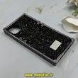 قاب گوشی iPhone 11 Pro Max آیفون صندوقی اورجینال شاین نگین سواروسکی پلاک آینه ای مشکی کد 86333