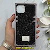 قاب گوشی iPhone 13 / iPhone 14 آیفون صندوقی اورجینال شاین نگین سواروسکی پلاک آینه ای مشکی کد 86339
