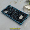 قاب گوشی iPhone 13 / iPhone 14 آیفون صندوقی اورجینال شاین نگین سواروسکی پلاک آینه ای سرمه ای کد 86340