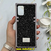 قاب گوشی Galaxy S20 Plus سامسونگ صندوقی اورجینال شاین نگین سواروسکی پلاک آینه ای مشکی کد 86374