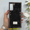 قاب گوشی Galaxy S21 FE سامسونگ صندوقی اورجینال شاین نگین سواروسکی پلاک آینه ای مشکی کد 86378