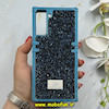 قاب گوشی Galaxy S21 Plus سامسونگ صندوقی اورجینال شاین نگین سواروسکی پلاک آینه ای سرمه ای کد 86379