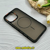 قاب گوشی iPhone 15 Pro Max آیفون پشت مات PC مگ سیف دار اصلی درجه یک یونیک کیس Unique Case اورجینال دور سیلیکونی مشکی کد 85356