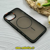 قاب گوشی iPhone 15 آیفون پشت مات PC مگ سیف دار اصلی درجه یک یونیک کیس Unique Case اورجینال دور سیلیکونی مشکی کد 85360