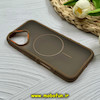 قاب گوشی iPhone 16 آیفون پشت مات PC مگ سیف دار اصلی درجه یک یونیک کیس Unique Case اورجینال دور سیلیکونی عسلی کد 85361