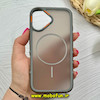 قاب گوشی iPhone 16 آیفون پشت مات PC مگ سیف دار اصلی درجه یک یونیک کیس Unique Case اورجینال دور سیلیکونی طوسی کد 85362