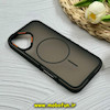 قاب گوشی iPhone 16 آیفون پشت مات PC مگ سیف دار اصلی درجه یک یونیک کیس Unique Case اورجینال دور سیلیکونی مشکی کد 85363