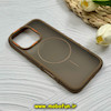 قاب گوشی iPhone 16 Pro آیفون پشت مات PC مگ سیف دار اصلی درجه یک یونیک کیس Unique Case اورجینال دور سیلیکونی عسلی کد 85366