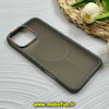 قاب گوشی iPhone 16 Pro Max آیفون پشت مات PC مگ سیف دار اصلی درجه یک یونیک کیس Unique Case اورجینال دور سیلیکونی طوسی کد 85369