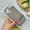 قاب گوشی iPhone 16 Pro Max آیفون پشت مات PC مگ سیف دار اصلی درجه یک یونیک کیس Unique Case اورجینال دور سیلیکونی طوسی کد 85369