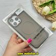قاب گوشی iPhone 16 Pro Max آیفون پشت مات PC مگ سیف دار اصلی درجه یک یونیک کیس Unique Case اورجینال دور سیلیکونی طوسی کد 85369