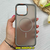 قاب گوشی iPhone 16 Pro Max آیفون پشت مات PC مگ سیف دار اصلی درجه یک یونیک کیس Unique Case اورجینال دور سیلیکونی طوسی کد 85369