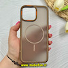 قاب گوشی iPhone 16 Pro Max آیفون پشت مات PC مگ سیف دار اصلی درجه یک یونیک کیس Unique Case اورجینال دور سیلیکونی عسلی کد 85371