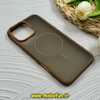 قاب گوشی iPhone 16 Pro Max آیفون پشت مات PC مگ سیف دار اصلی درجه یک یونیک کیس Unique Case اورجینال دور سیلیکونی عسلی کد 85371