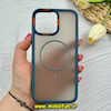 قاب گوشی iPhone 16 Pro Max آیفون پشت مات PC مگ سیف دار اصلی درجه یک یونیک کیس Unique Case اورجینال دور سیلیکونی سرمه ای کد 85372