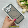 قاب گوشی iPhone 16 Pro Max آیفون پشت مات PC مگ سیف دار اصلی درجه یک یونیک کیس Unique Case اورجینال دور سیلیکونی سرمه ای کد 85372