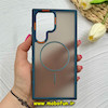 قاب گوشی Galaxy S24 Ultra سامسونگ پشت مات PC مگ سیف دار اصلی درجه یک یونیک کیس Unique Case اورجینال دور سیلیکونی سرمه ای کد 85373